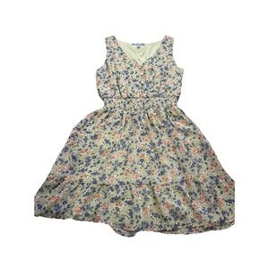 Fishbowl Womens Floral Blouson Dress, Green, Medium Cottage Core